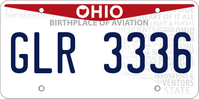OH license plate GLR3336