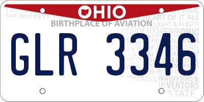 OH license plate GLR3346