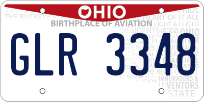 OH license plate GLR3348