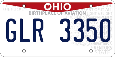 OH license plate GLR3350