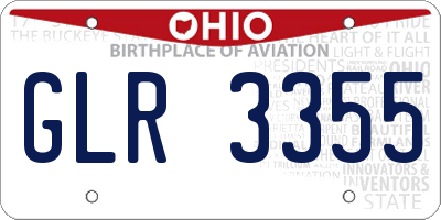 OH license plate GLR3355