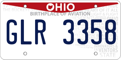 OH license plate GLR3358