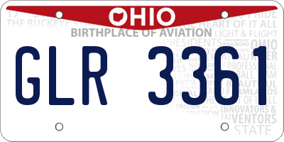 OH license plate GLR3361
