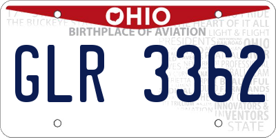 OH license plate GLR3362