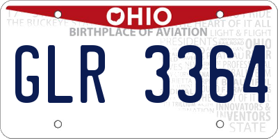 OH license plate GLR3364