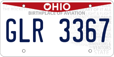 OH license plate GLR3367