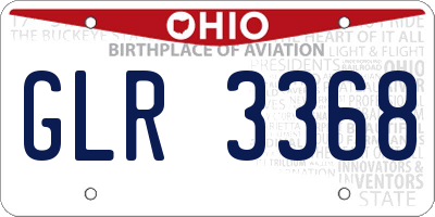 OH license plate GLR3368