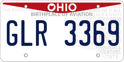 OH license plate GLR3369