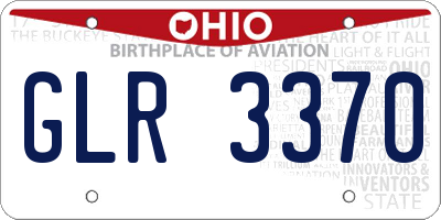 OH license plate GLR3370