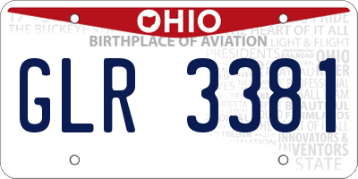 OH license plate GLR3381