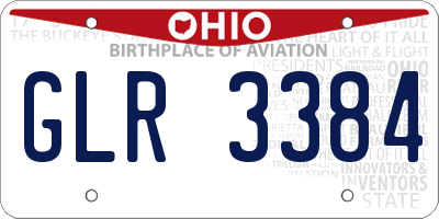 OH license plate GLR3384