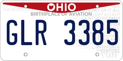 OH license plate GLR3385