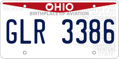 OH license plate GLR3386