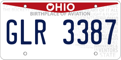 OH license plate GLR3387