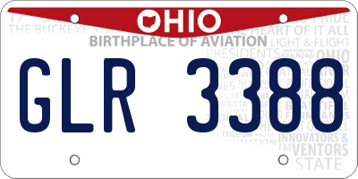 OH license plate GLR3388