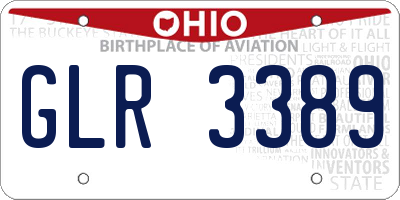 OH license plate GLR3389