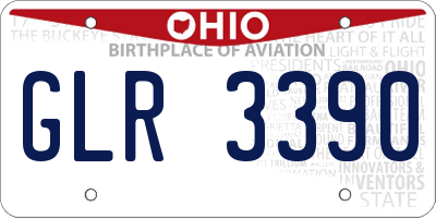 OH license plate GLR3390