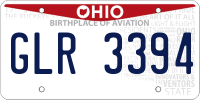 OH license plate GLR3394