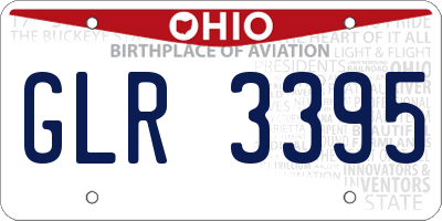 OH license plate GLR3395