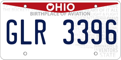 OH license plate GLR3396