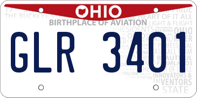 OH license plate GLR3401