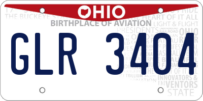 OH license plate GLR3404