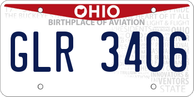 OH license plate GLR3406