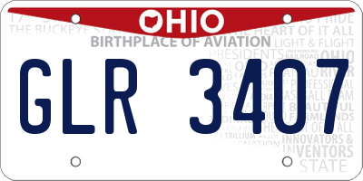 OH license plate GLR3407