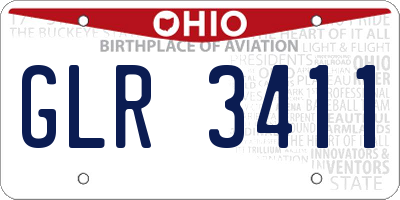 OH license plate GLR3411