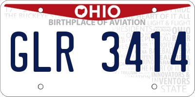 OH license plate GLR3414