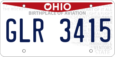 OH license plate GLR3415