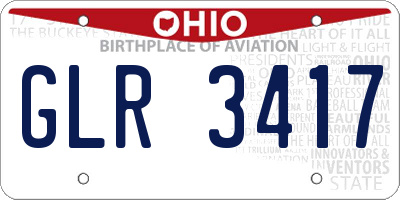 OH license plate GLR3417