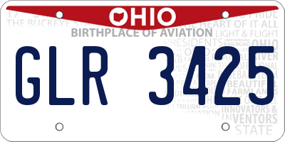 OH license plate GLR3425