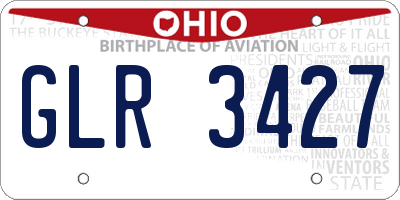 OH license plate GLR3427