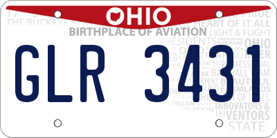 OH license plate GLR3431