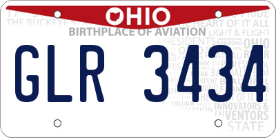 OH license plate GLR3434