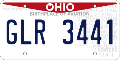 OH license plate GLR3441