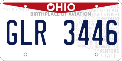 OH license plate GLR3446