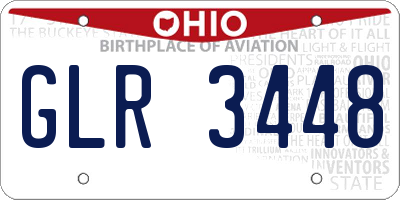 OH license plate GLR3448