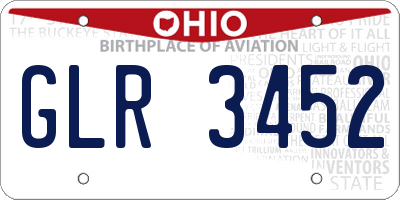 OH license plate GLR3452