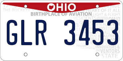 OH license plate GLR3453