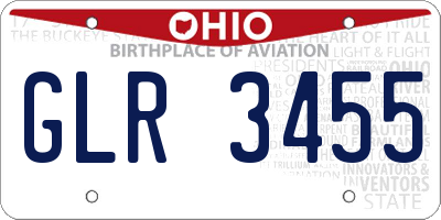 OH license plate GLR3455