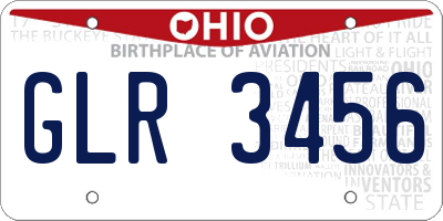 OH license plate GLR3456