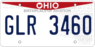 OH license plate GLR3460