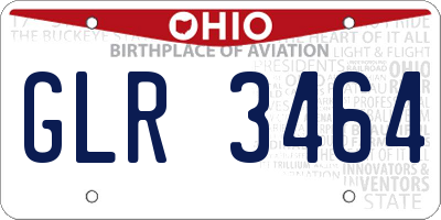 OH license plate GLR3464