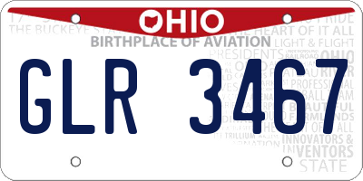 OH license plate GLR3467