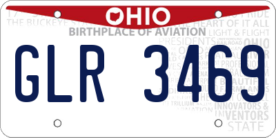 OH license plate GLR3469