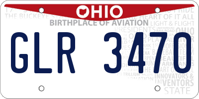 OH license plate GLR3470