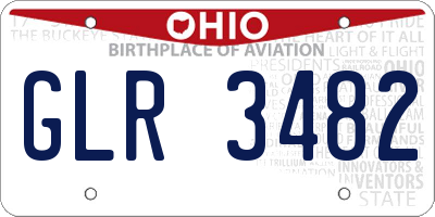 OH license plate GLR3482