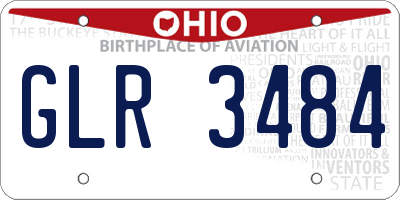 OH license plate GLR3484